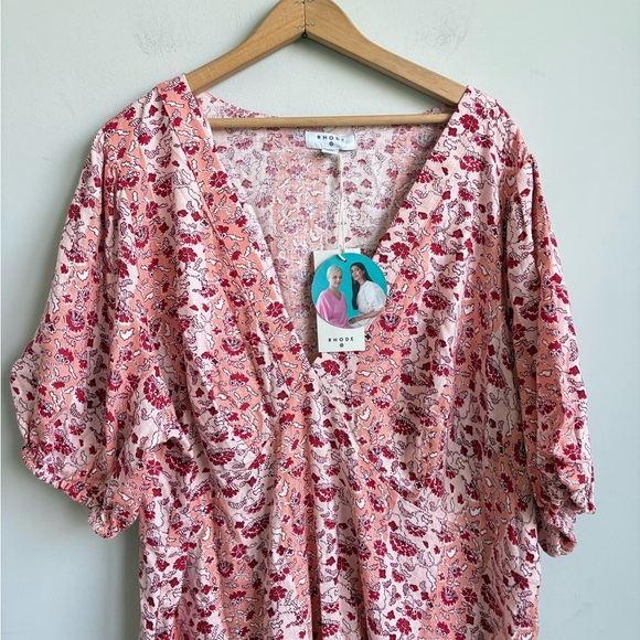 Rhode X Target Whimsical Floral Print Mini Dress Size 28 Plus Size NEW - Picture 6 of 6